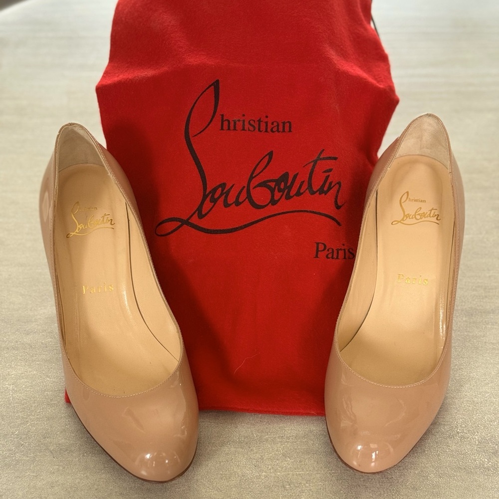 Authentic CHRISTIAN LOUBOUTIN Patent Simple 70 Pumps EU 36.5